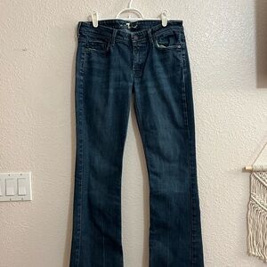 7 For All Mankind Blue Flare Wide Leg Jeans